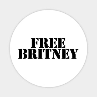 Free Britney Typography Black Text Magnet